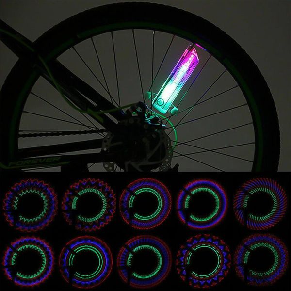 

bicycle light bike spoke safety warning waterproof riding power bank 32 led colorful cycling wheel lamp lights