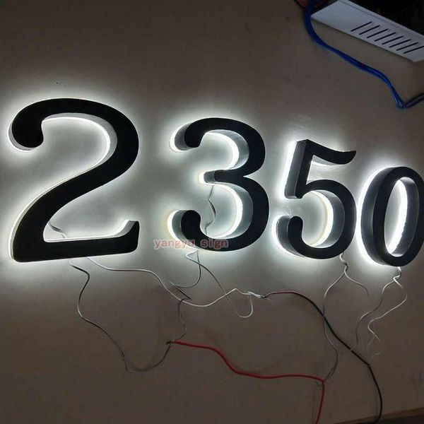 

other door hardware custom outdoor stainless steel led backlit house numbers