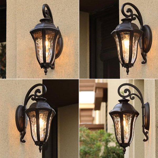 

aluminum wall lamp porch light sconce square outdoor waterproof garden lights modern lamps