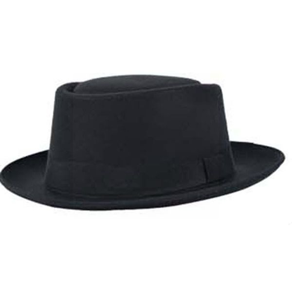 

wide brim hats summer outdoor sun high-end flat woolen fashion big retro korean hat british x5k4, Blue;gray