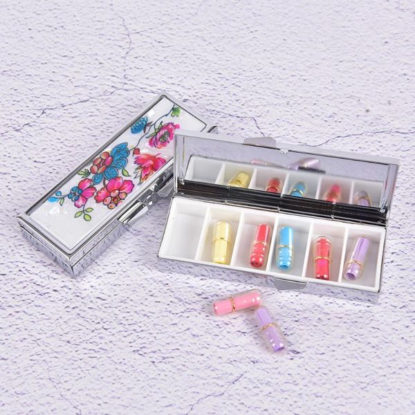 

storage bottles & jars 1pc metal cutter splitter medicines organizer folding case container