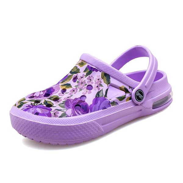 

sandals women beach shoes air cushion summer garden shoe light ladies slippers fashion print casual non-slip sandalias, Black