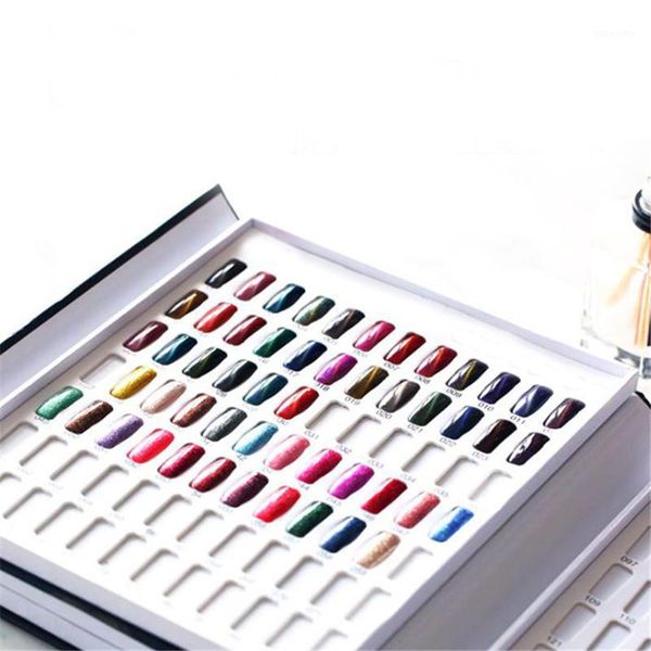 

colors false nail color book display art gel polish card chart practice board manicure tool1, Silver