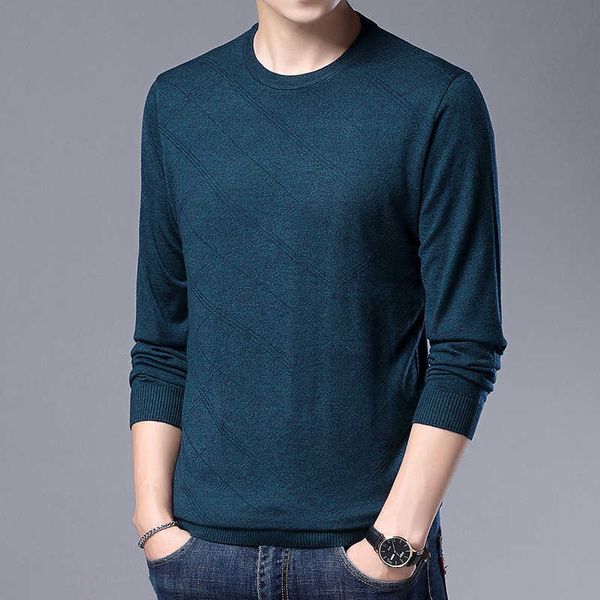 

men's sweaters men's coat with wool solid color backing middle-aged autumn long sleeve t-shirt round neck 2021 sweater, White;black