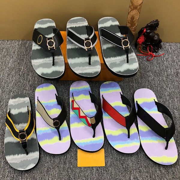 

luxurys flip flops slipper men summer fashion designers flat slides luxury slippers non-slip womens sandals silde mens with box size 38-45, Black