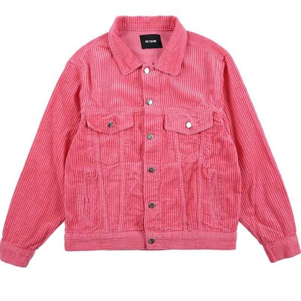 

korea fashion brand we11done corduroy jacket 20ss autumn and winter new men's and women's fashion casual jacket, Black;brown