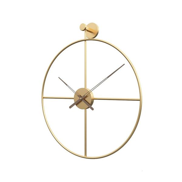 

european style wall clock modern design golden metal clocks home living room decoration watch silent mechanism