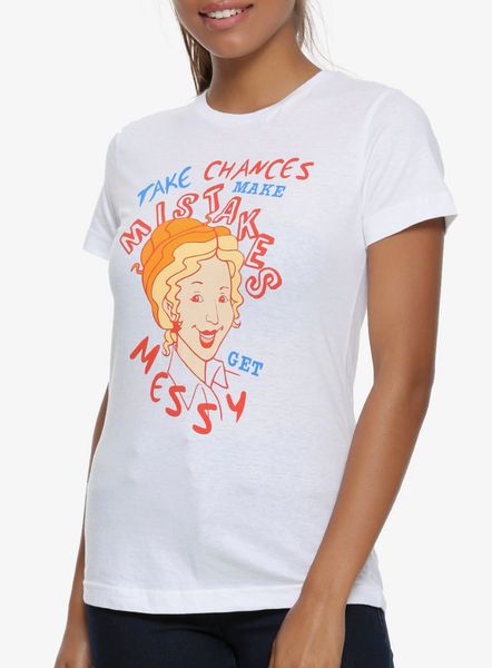 

the magic school bus get messy girls women's t-shirt new authentic & licensed, White;black