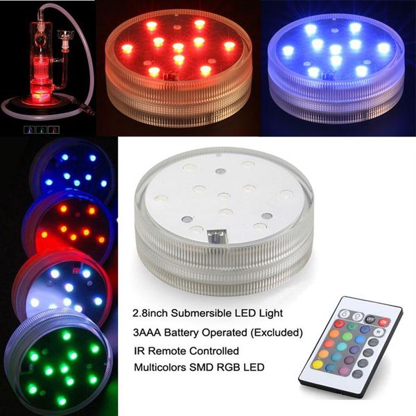 

party decoration led submersible candle remote control waterproof wedding floral vase base light hookah lamps