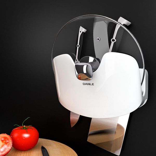 

multi functional simple pot cover rack wall mounted tool cutting board storage kitchen & organization