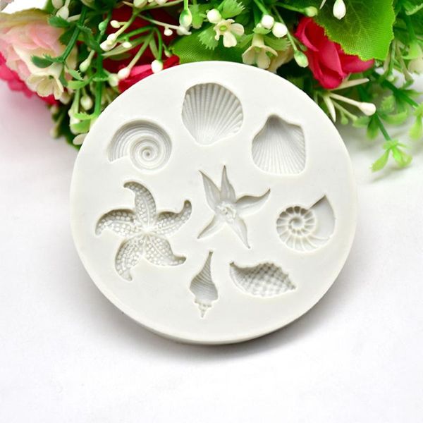 

cake candy silicone molds decorating tools diy sea conch starfish shell fondant creative chocolate mold accessories baking & pastry