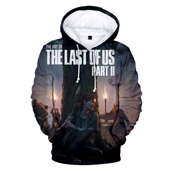 

men's hoodies & sweatshirts the last of us hoodie 3d tracksuit women streetwear part 2 clothes plus size, Black