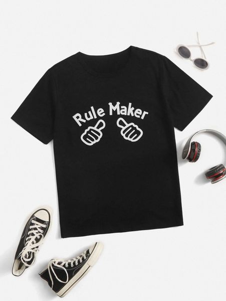 

men letter and figure graphic tee w3j8#, White;black