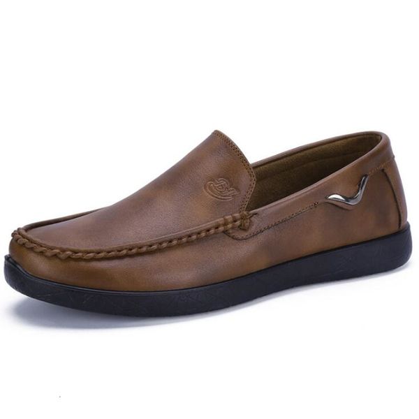 

soft shoe comfortable shoes big moccasins chaussures pour hommes qy36, Black