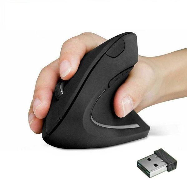 

mice travor 2.4g wireless mouse ergonomic vertical usb optical 1600 dpi gaming wrist rest for office pc computer laptop
