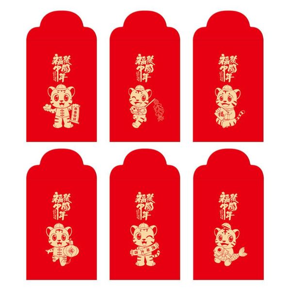 

gift wrap red packet tiger animal print year's wallet bag chinese zodiac lucky festival three-dimensional festive cute cartoon