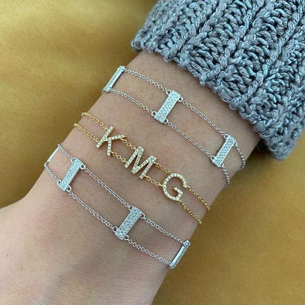 

charm bracelets drop anil arjandas micro pave cz crystal bracelet women gift handmade stone mulity bar, Golden;silver