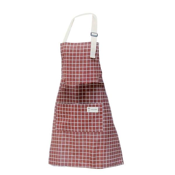 

aprons fashion lady men adjustable cotton linen high-grade kitchen apron for cooking baking restaurant pinafore(random color)