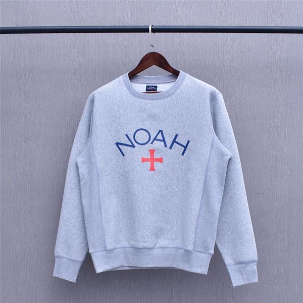 

men's hoodies & sweatshirts 1:1 hoodie font printed solid inside tag pullover noah cross men women classic logo crewneck, Black