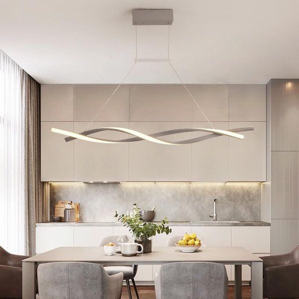

modern pendant chandelier for office dining room kitchen aluminum wave lustre avize lighting fixtures lamps