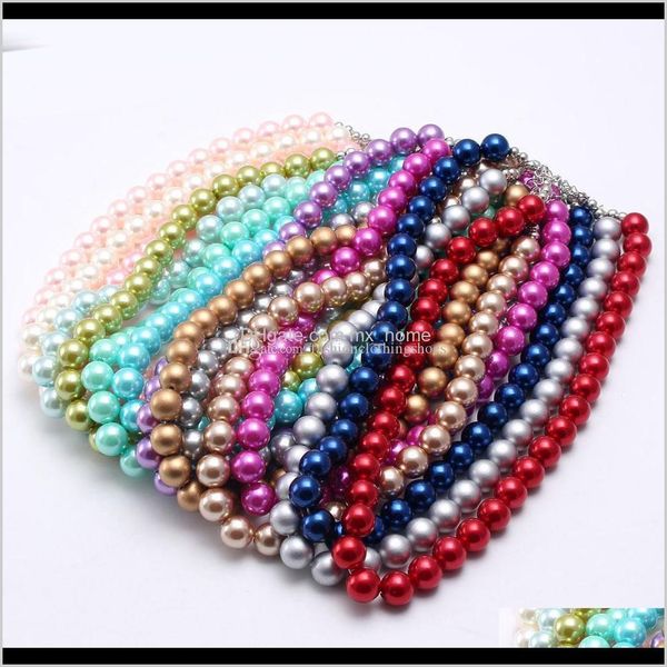 

est style fashion solid color pearl kid girls bubblegum beads for children qt0ax ukorc, Red;brown