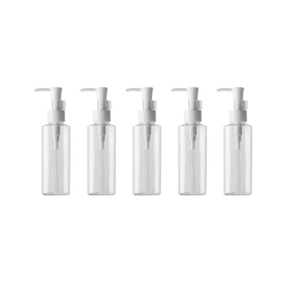 

storage bottles & jars 5pcs 500ml empty bottle emulsion subpackging refillable with a clip pump white