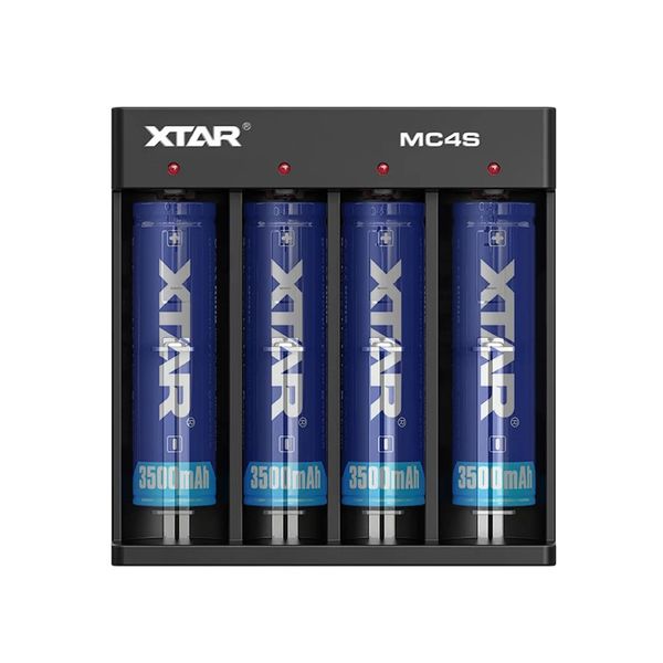 

xtar mc4s 3.7v battery charger type c input usb chargers for 18650 aaa aa batterys 10400-26650 1.2v ni-mh/cd
