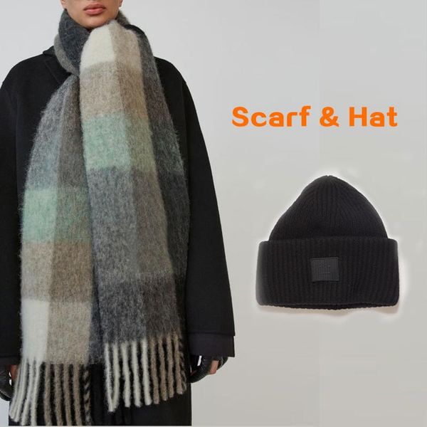 

hats, scarves & gloves sets scarf and hat women shawls warm wraps lady pure blanket cashmere like acrylic muslim, Blue;gray