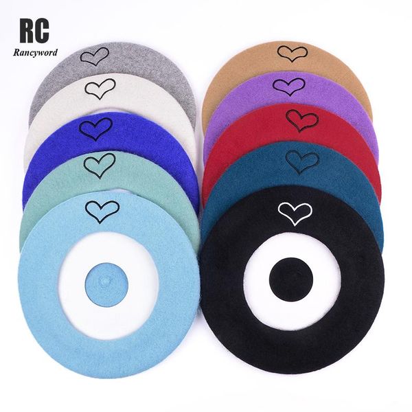 

beanies vintage women girl beret french artist warm wool winter beanie hat cap plain hats solid color elegant lady caps