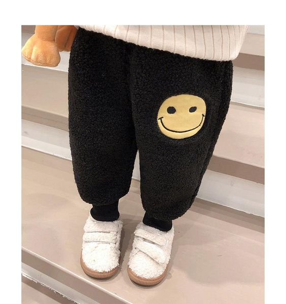 

trousers baby girls winter children clothes pants kids foreign style plush warm cartoon p5248, Blue