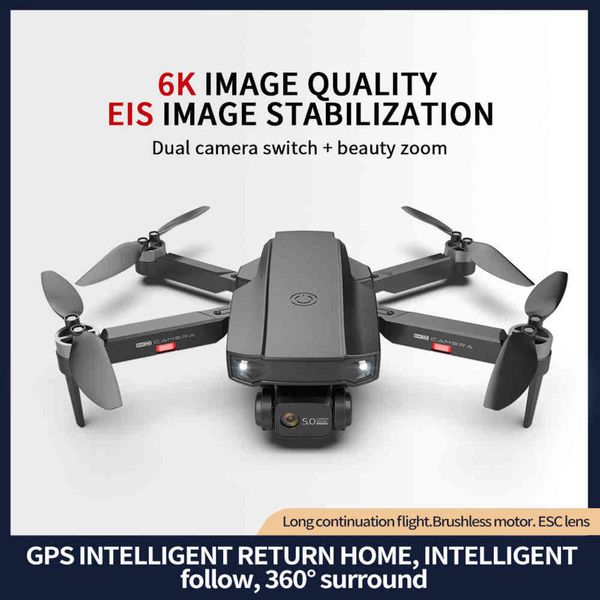 

foldable uav s2 5g wifi 4k, professional rc 4wd, mini hd 6k camera, brushless motor, gps, fpv, children's toy plane