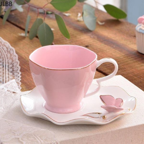 

cups & saucers exquisite butterfly bird bone china 220ml coffee cup saucer spoon ceramic teacup european porcelain tea tumble