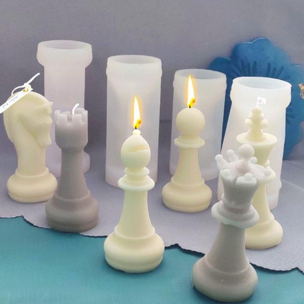 

craft tools 3d chess shape silicone mold for candle making