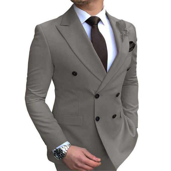 

men's suits & blazers 2021 blazer jacket slim fit double-breasted notched lapel suit only, White;black