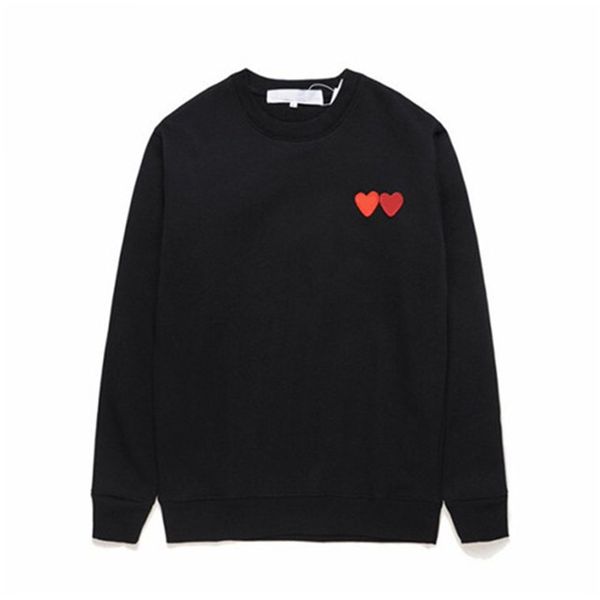 

2021 play designers hoodie #c050b off autumn winter fashion men women cardigan sweatshirt harajuku luxurys heart pattern white coats cdg cas, Black