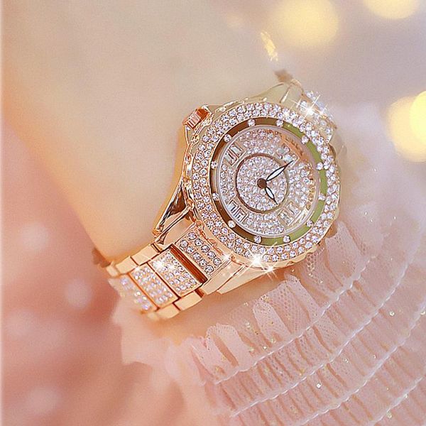 

wristwatches bee sister elegant women watch with czech diamond 30m bling starry sky wife gift (no bracelet), Slivery;brown