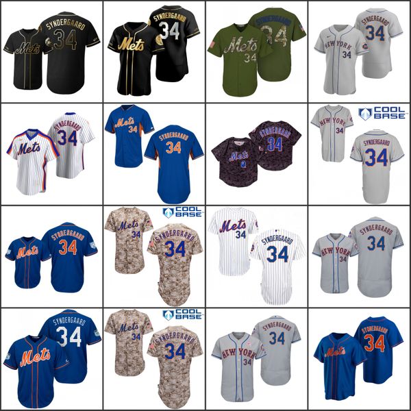 

new york mets men 34 noah syndergaard women youthjerseys, Black;red