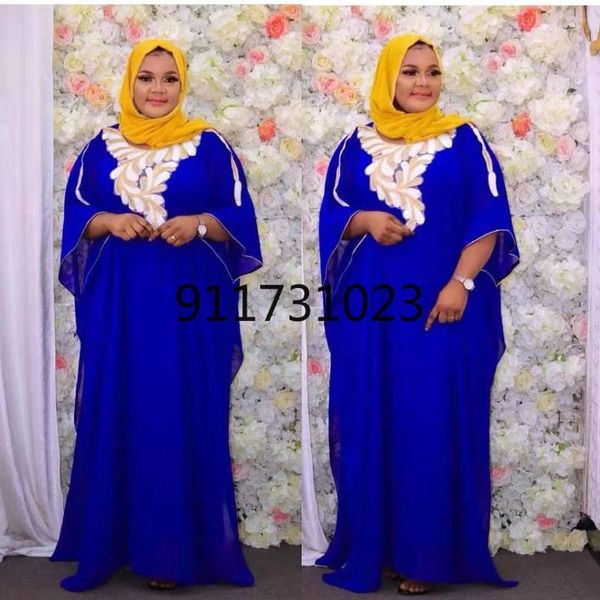 

ethnic clothing african dashiki women's fashion abaya stylish chiffon fabrics loose long dress size + inside, Red