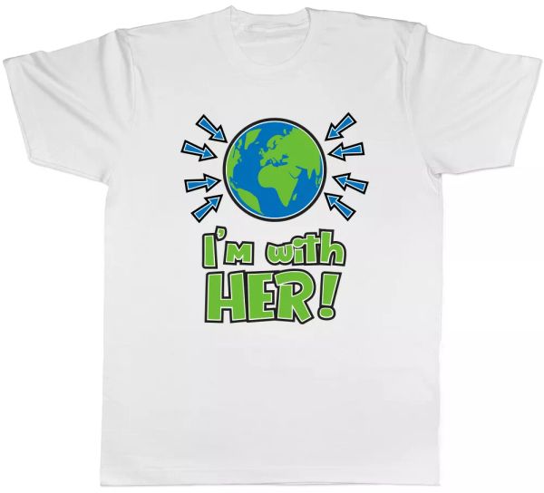 

i'm with her mens t-shirt, White;black