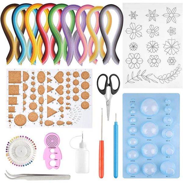 

set/18 pcs paper quilling kits diy set with, quilling, other arts and crafts