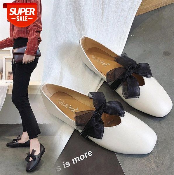 

korean student grandma shoes, lazy flat bowknot, soft sole, peas women #hu77