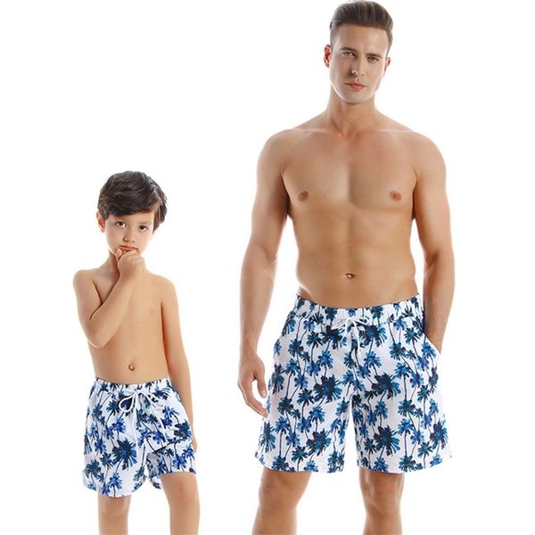 Summer Father Son Abbigliamento coordinato Ragazzi Quick Dry Surf Short Uomo Costumi da bagno Running Surf Sport Pantaloncini da spiaggia 210417