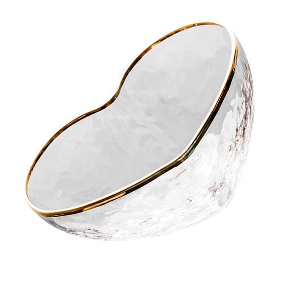 

bowls heart-shaped glass bowl creative transparent salad kitchen dessert