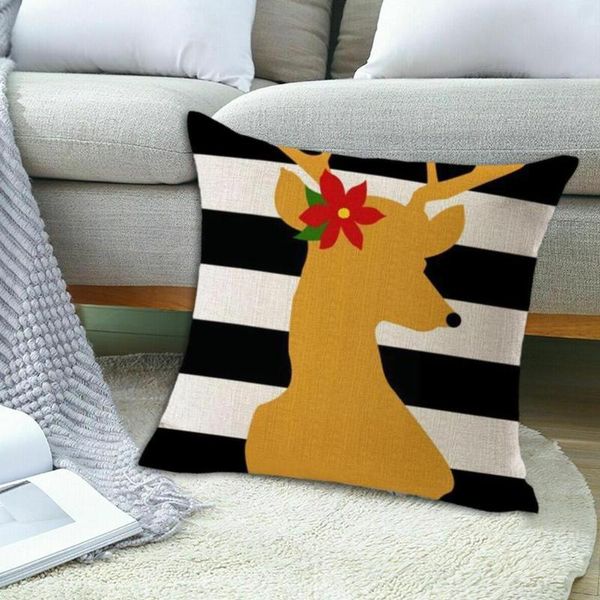 

pillow case 45*45cm fashion retro elk cotton linen home decorative sofa square modern cushion pillowcase s8t8