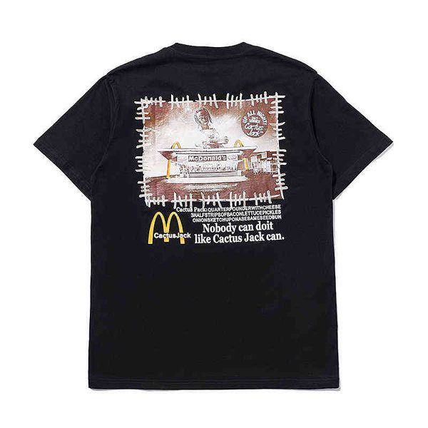 

2021 travis high street hip hop street fashion summer pure cotton round neck short sleeve casual harajuku g1207, White;black