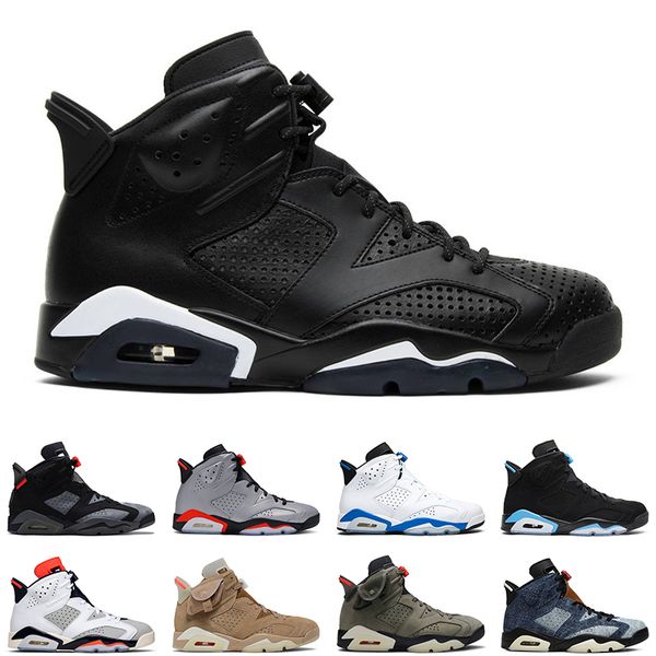 

jumpman 6 black cat men basketball shoes 6s carmine electric green flint iron grey british khaki mens sneakers