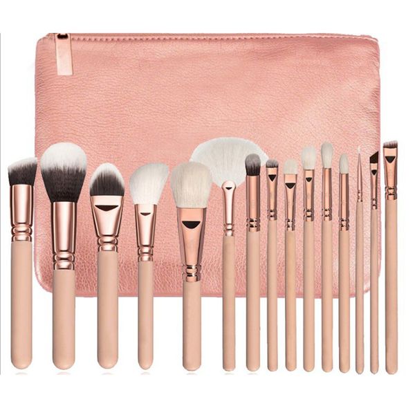 

zoeva new luxe complete set 15 pieces brushes for face & eyes + clutch nib 201007