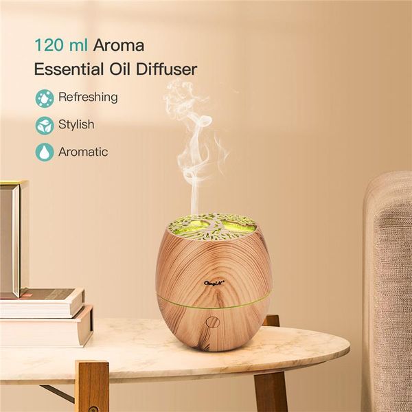 

humidifiers 120ml usb diffuser ultrasonic aromatherapy essential oil aroma mist maker 7 color led lights humidifier home office