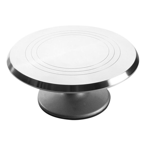 

aluminium alloy revolving cake stand 12 inch rotating turntable for cupcake decorating supplies smd66 baking & pastry tools