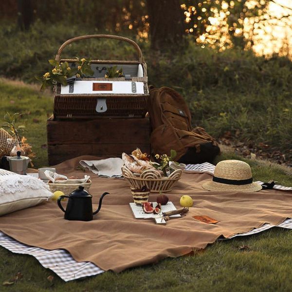 

outdoor pads ins fashion picnic blanket canvas portable mat ultralight beach ground travel mattress camping